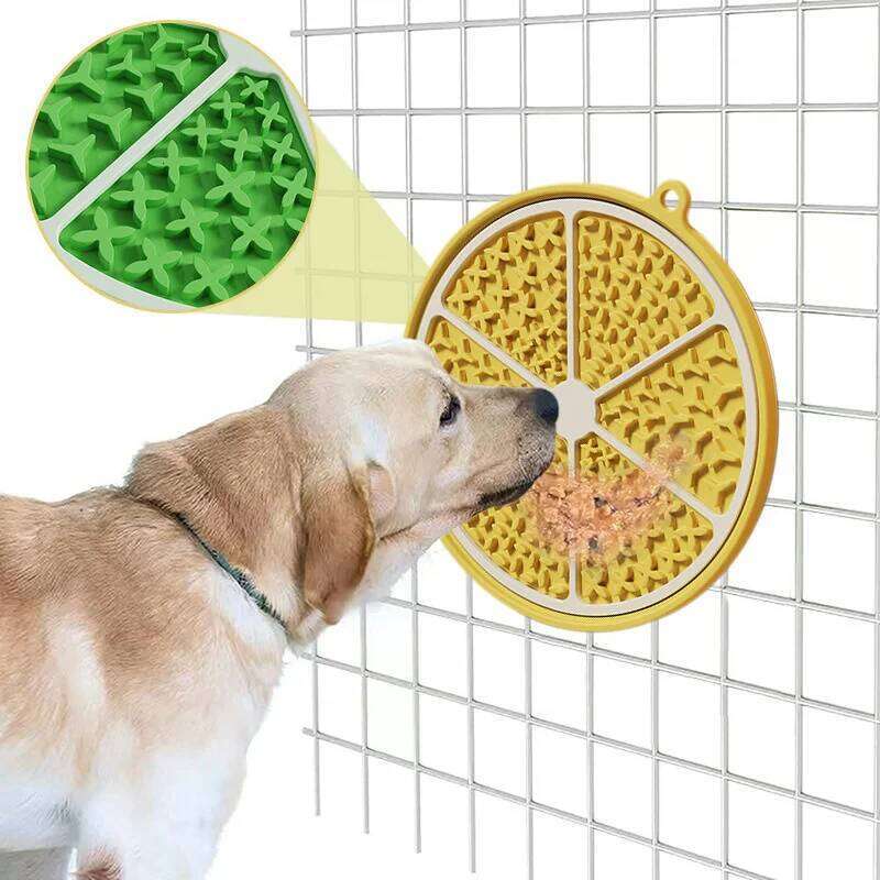 Pet Supplies Dog Licking Silicone Cat Slow Food Tableware Bowl Suction Cup Anti Choking ,Anti Overturning Healthy Meal Mat 26Y0312