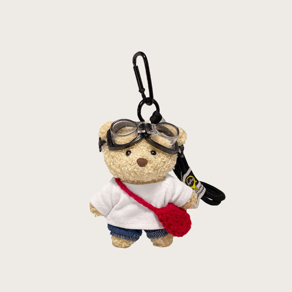 Summer Crossbody Bear Doll Bag Pendant Cartoon Plush Toy Backpack Keychain Small Gift