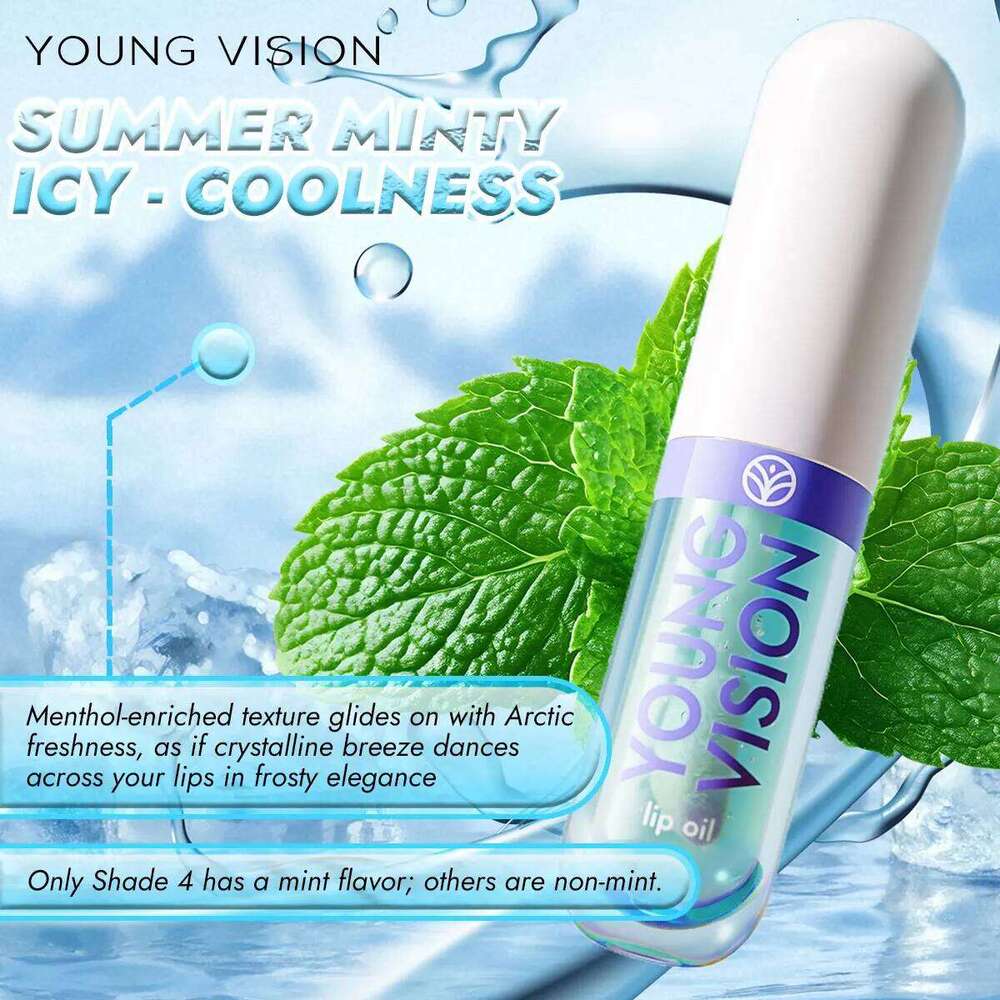 YOUNG VISION 6-Color Fruit-Infused Pearl-Shimmer Gloss Hydrating & Color-Enhancing Lip Oil Cosmetics Christmas gift W260311