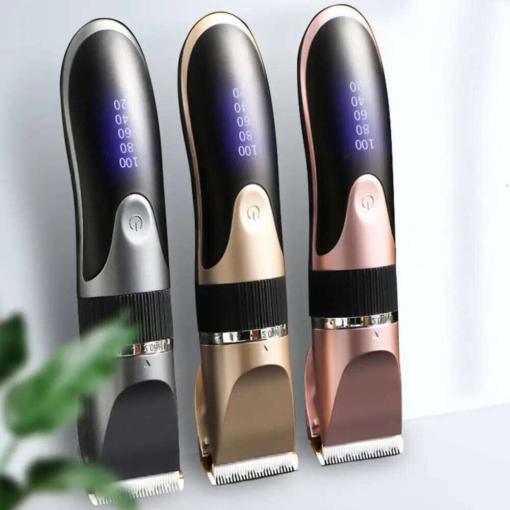 Razors Ceramic Electric Clipper Digital Display Trimmer USB Rechargeable Hair Cutter Barber Machine C260312