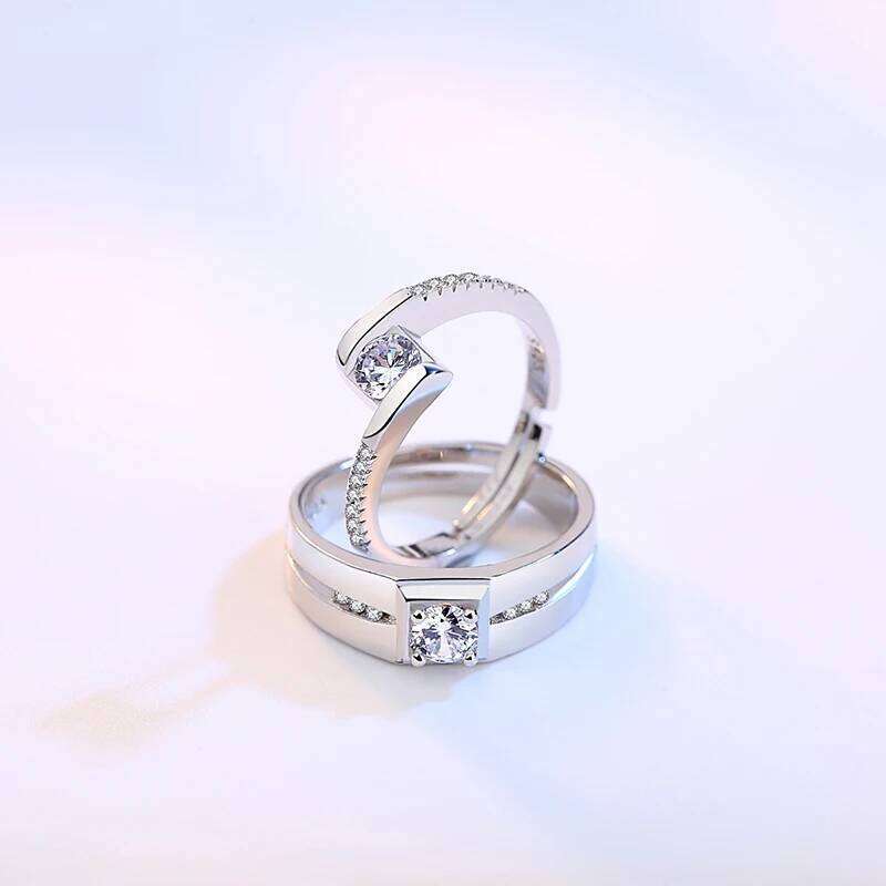 Real 925 Stelring Silver New Man's Couple Jewelry Fashion Crystal Zircon Ring For Woman XY0392 W260311