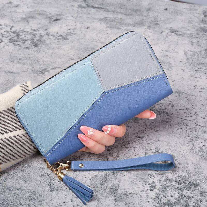 Girls Women's Fashion Zipper Wallets Long Purses Handbags Coin Purse Cards Holder PU Leather Billfold Wallet