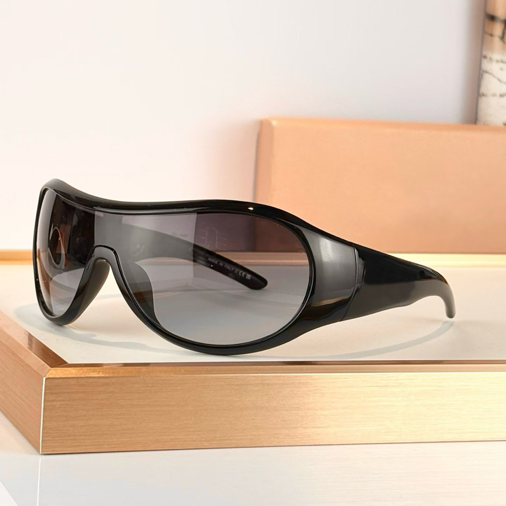 Oversized Wrap Sunglasses Black Grey Shaded UV Protection Sun Shades Glasses Summer Designer Sunglasses