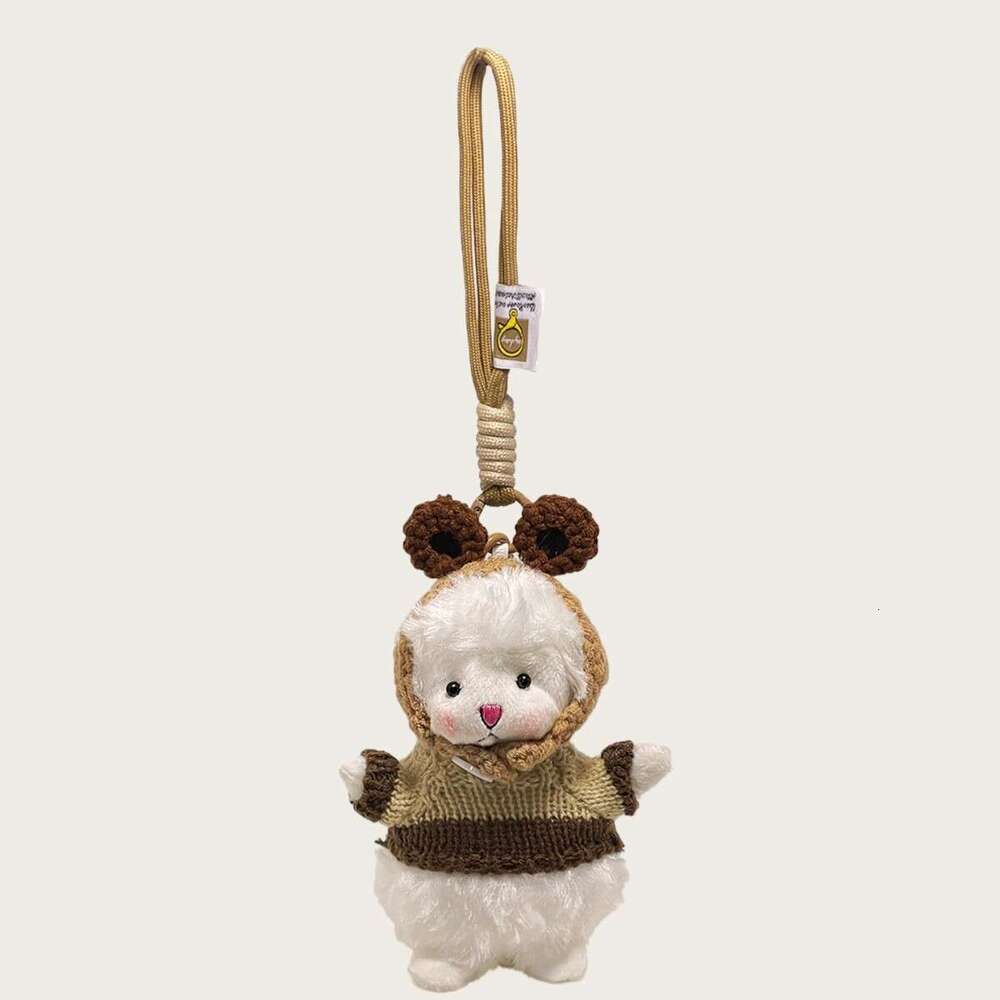 Green Hooded Small Wool Plush Cartoon Doll Pendant Bag Decoration Gift for Girlfriends