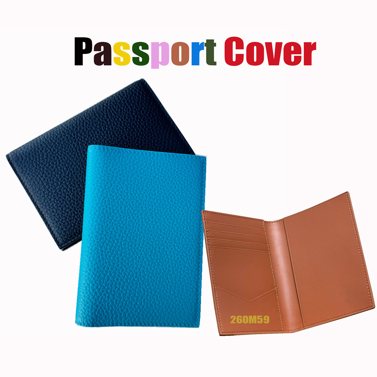 OC260M59 Passport Cover Soft Calfskin Customized Colored Genuine Leather Luxury Quality Travel Essential Card Holder