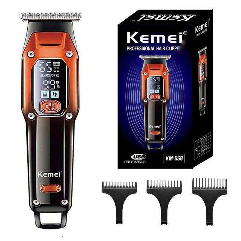 Kemei Barber Trimmer Professional Electric Beard Hair Clipper Rechargeable Lithium Haircut Machine For Men C260312