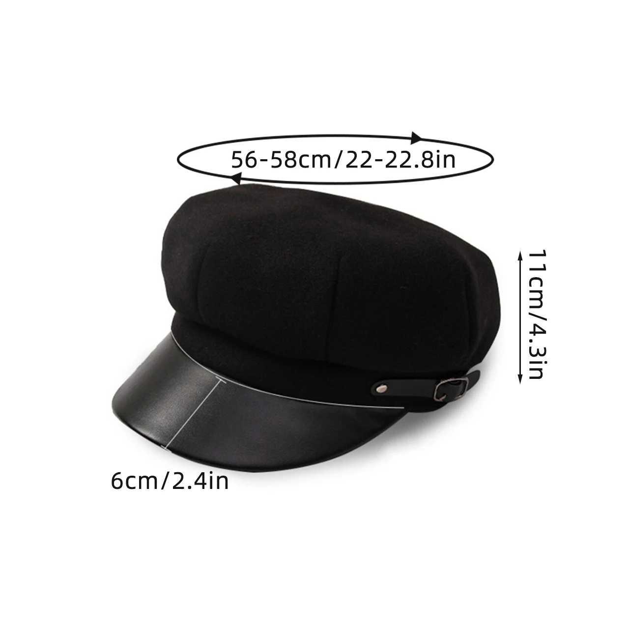 Winter Beret Newsboy Hat for Women Vintage Soft Woolen Octagonal Cap Korean Adjustable Girl Painter Caps H260312 - view 7