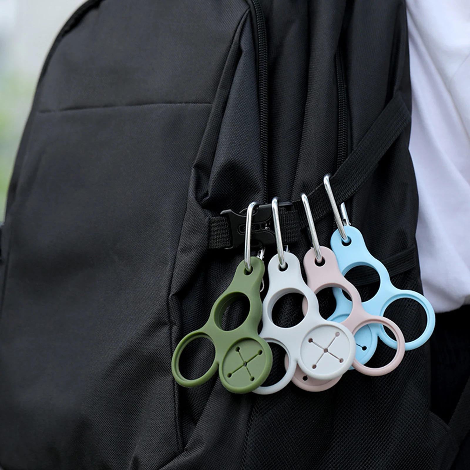 Portable 3in1 Carabiner Durable Silicone Hook For Camping Cycling Travel Wild Survival Fishing Outdoor Backpack Hooks 125pcs 260228