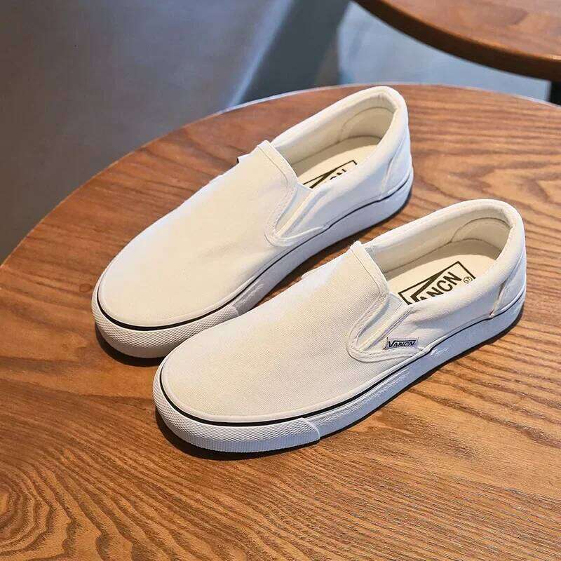 Fashionable Black and White Checkered Simple Style Non-slip Breathable Walking New Casual Shoes H260312