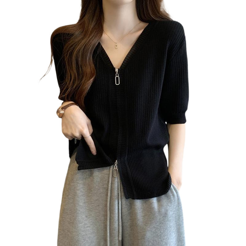Plus-size Designer Hoodie Women's Clothing In Korean Style Shirt Tummy-concealing Polo Base Layer Imitation Knitwear For Women Summer Slimming Fo