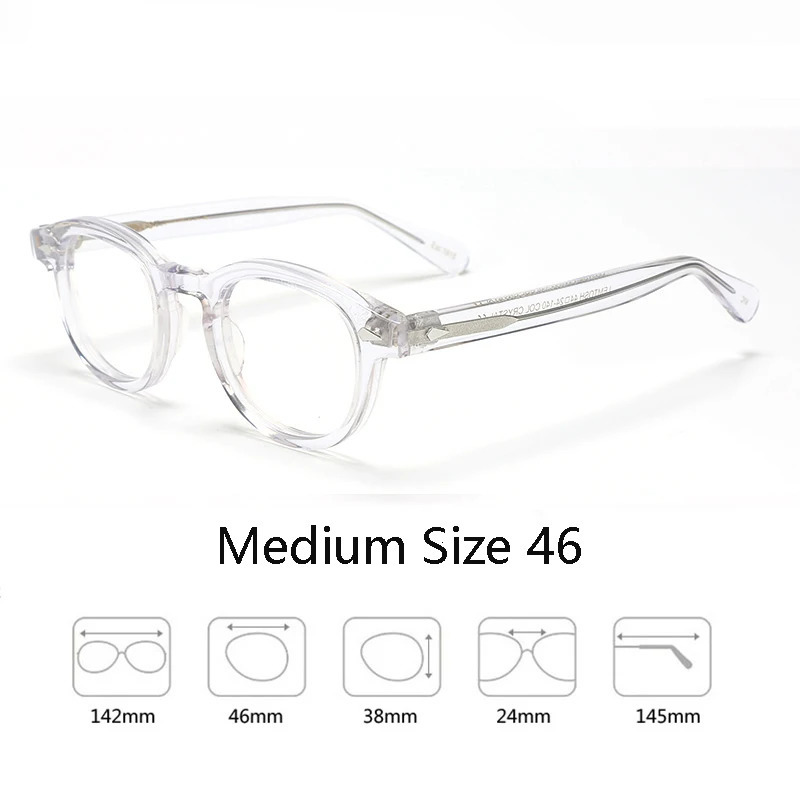 Mens Spectacle Frame Johnny Depp Style Glasses Transparent Lens er Computer Male Round Vintage Eyeglasses 260302