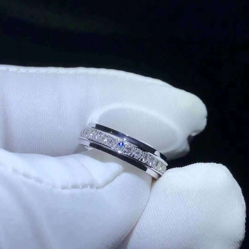 Buyee 925 Sterling Silver Couples White Zircon Finger Ring for Women Men Fashion Classic Wedding Fine Jewelry Circle W260311
