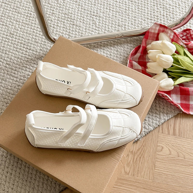 Women Sneakers Marie Janes Shoes Ballet Flat Sandals Casual Loafers Woman 2026 Trend Summer Shallow Sport Zapatos Mujer 260227