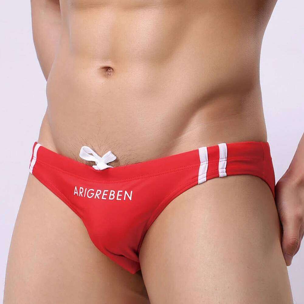 Mens Swimming Trunks Cut Low Rise Bikini Brief Breathable Swim Shorts Beach Wear Water Sports Clothing M/L/XL/XXL Z260312