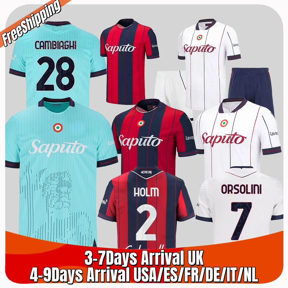 25 26 Bologna ORSOLINI CAMBIAGHI NDOYE soccer jerseys DALLINGA CASTRO 2027 AEBISCHER AEBISCHER MORO FREULER FERGUSON FABBIAN Men Kids Kit Sets football shirts S-4XL