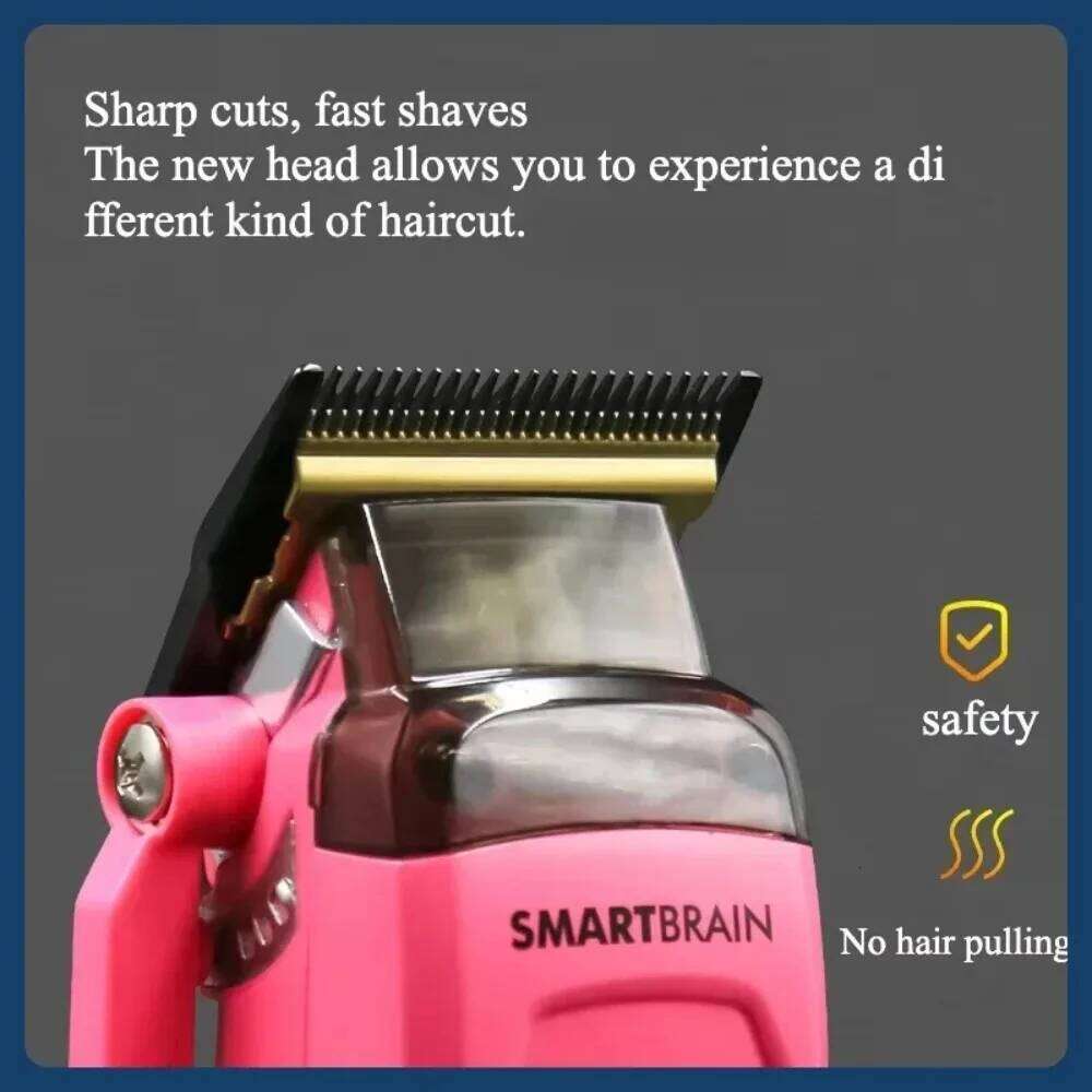 MRD HC-90-4 Smart Brain Men's Hair Clipper Professional Full Metal Lift Height Torque Digital Brushless Motor Cordless Clippers C260312