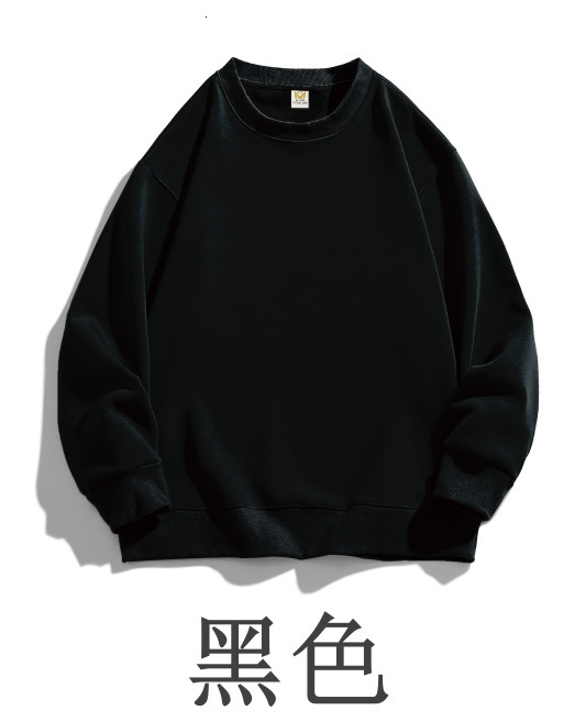 420g Silver Fox Fleece Thickened Oversized Crew Neck Sweatshirt For Men Style Loose Designer Hoodie Fit Drop Shoulder Solid Color Couple's Sweats