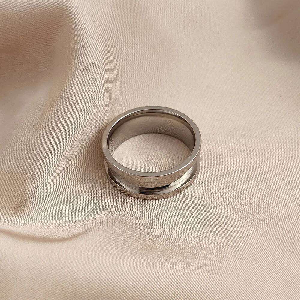 Original - Concave design stainless steel finger ring, high quality waterproof jewelry, gift from friends H260312