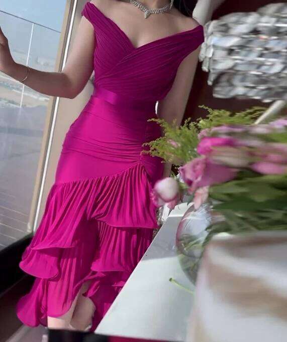 Womens Dresses 2025 Spring New Sweet Style Solid Color High Waist Ruched V-Neck Sleeveless Casual Ruffle Hem Daily Long Dress C260312