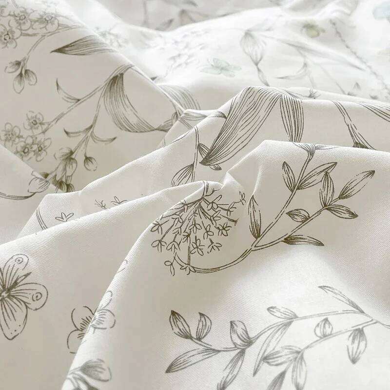 3pcs 100% Cotton Duvet Set 1*Duvet Cover + 2*Pillowcase, Without Core, Fresh Flower Print Bedding Set, Soft Comfortable H260312