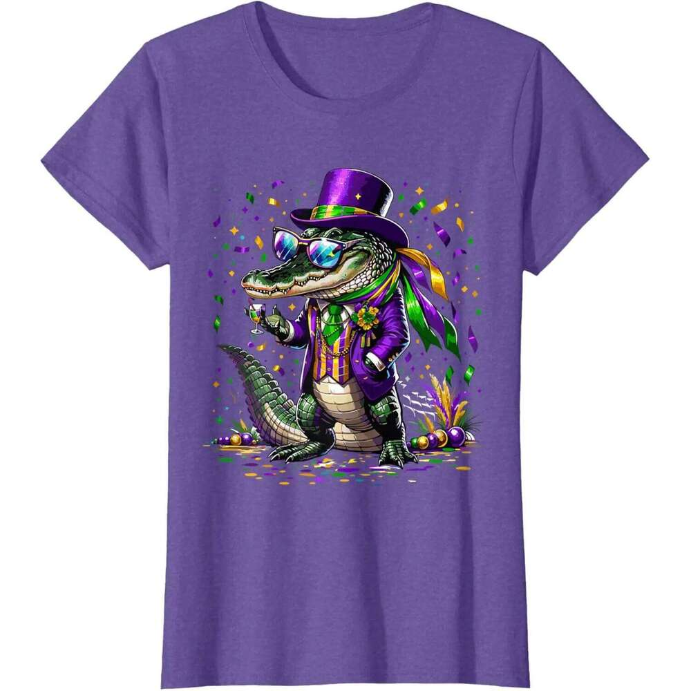 Mardigator Alligator Costume Men's & Women's Mardi Gras T-Shirt, Unisex Fashion Spring/Summer 2026 New Arrival Z260312