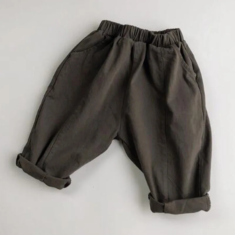 Korean Spring Autumn Kids Boys Girls Loose Pants Childrens Clothing Casual Pant Baby Children Turnip 260311
