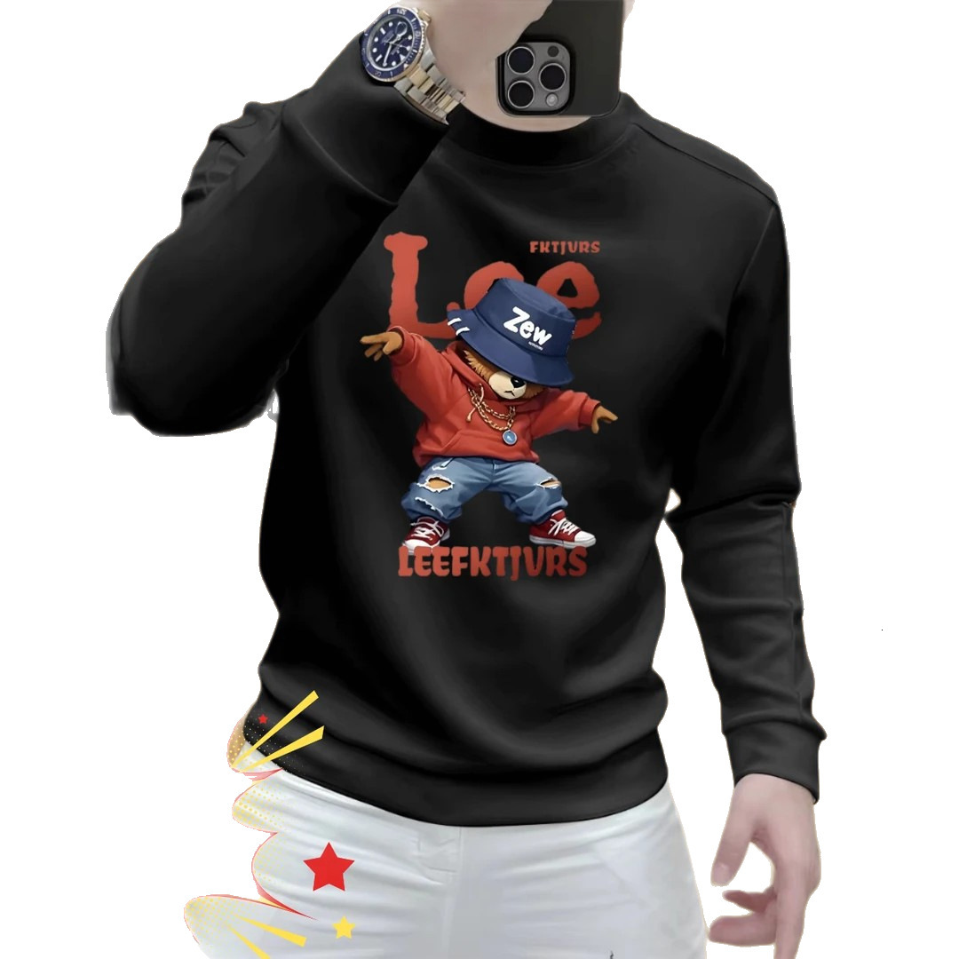 New Utumn Nd Winter Fshion Trendy Printed Swetshirt For Men Stylish Pullover With Round Designer Hoodie Neck Nd Long Sleeves Csul Nd Verstile Top
