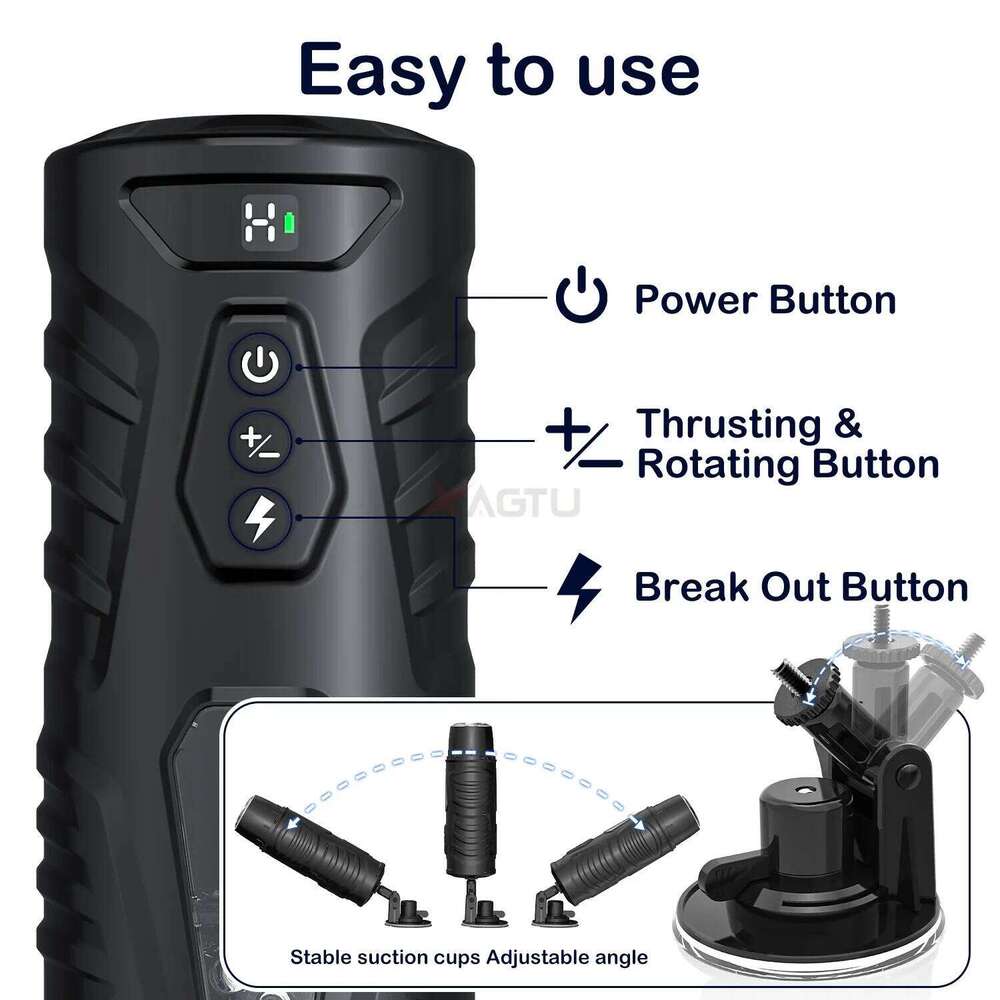 Automatic Male Masturbator Telescopic Rotation Masturbation with Suction Cup Simulation Blowjob Piston Sex Toy for Men Z260311