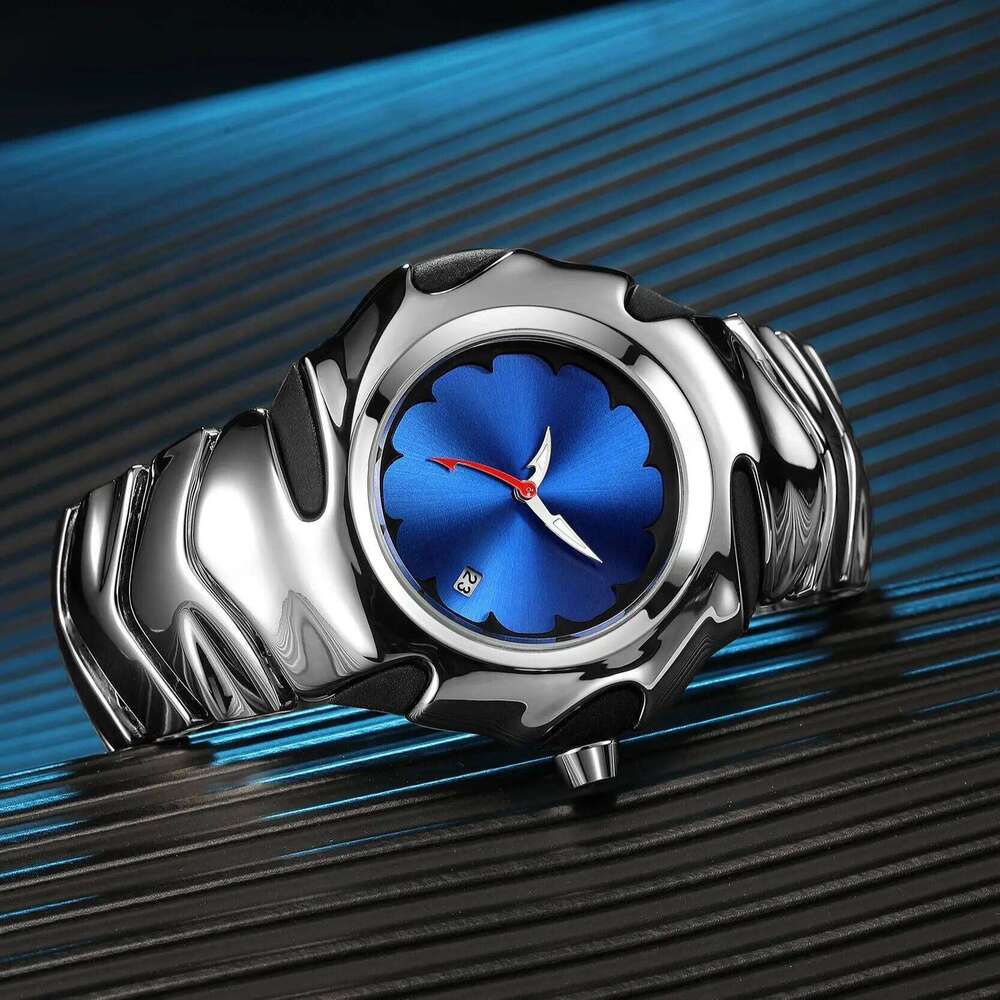 Vintage Personalized Creative y2k Alien Blade Night Light Waterproof Calendar Function Ins Style Men's Quartz Watch