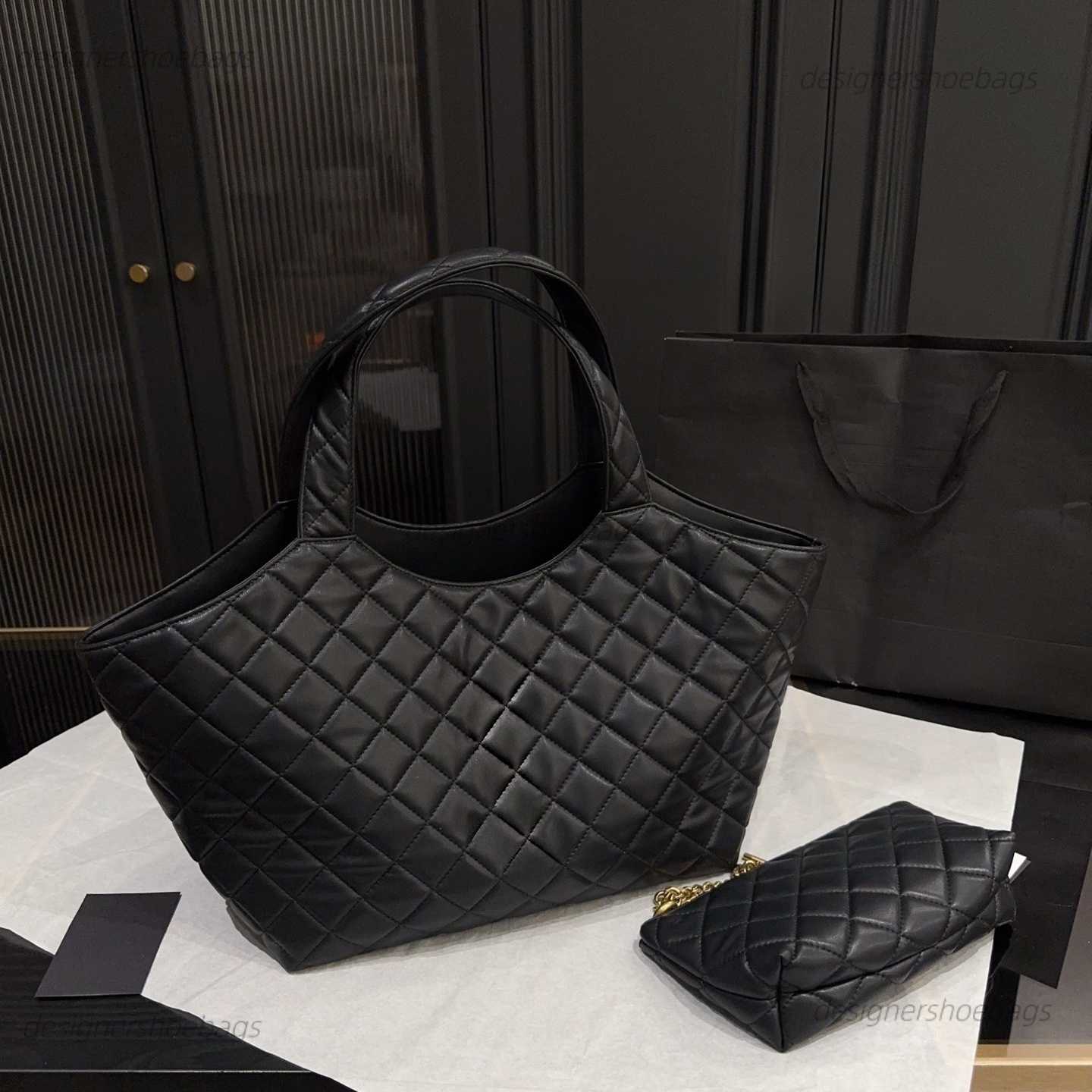 Totes luxury Shopper tote bag designer bag handbag high quality maxi shopping bag in quilted lambskin women large tote crossbody shoulder bags with purse