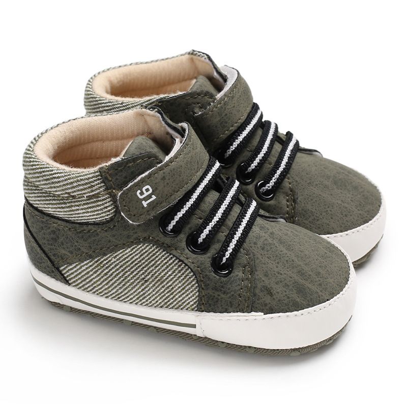 Baby Boy High-top Sneakers Newborn Infant Toddler Baby Casual Shoes Walkfashion Cotton Sole Anti-slip First Walkers Baby Girls Shoes 0-18 Months W0440