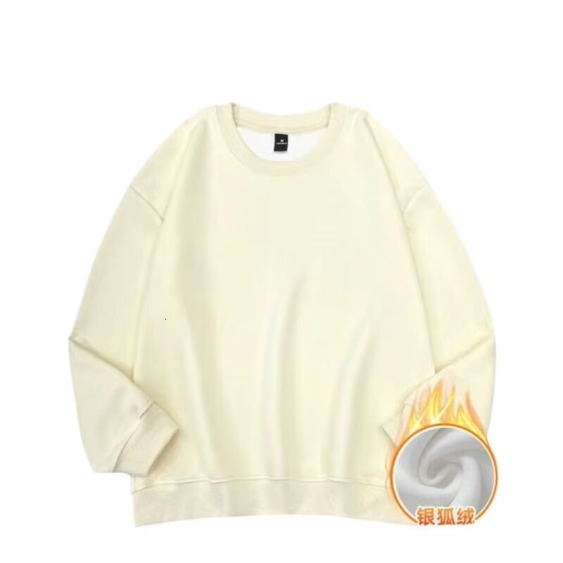 Crew Neck Sweatshirt Heavyweight 420g Fleece-lined And Thickened Autumn And Winter Pullover Long-sleeved Unisex Casual Designer Hoodie Loose-fitting S