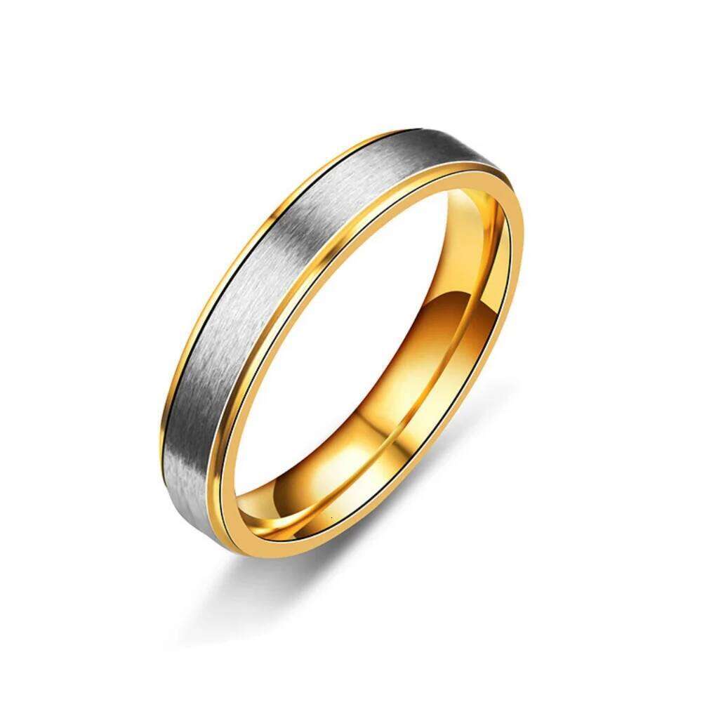 Unisex Matte Stainless Steel Zircon Rings Set for Couples Simple Fashion Jewelry Valentine Gift Size 6-12 W260311