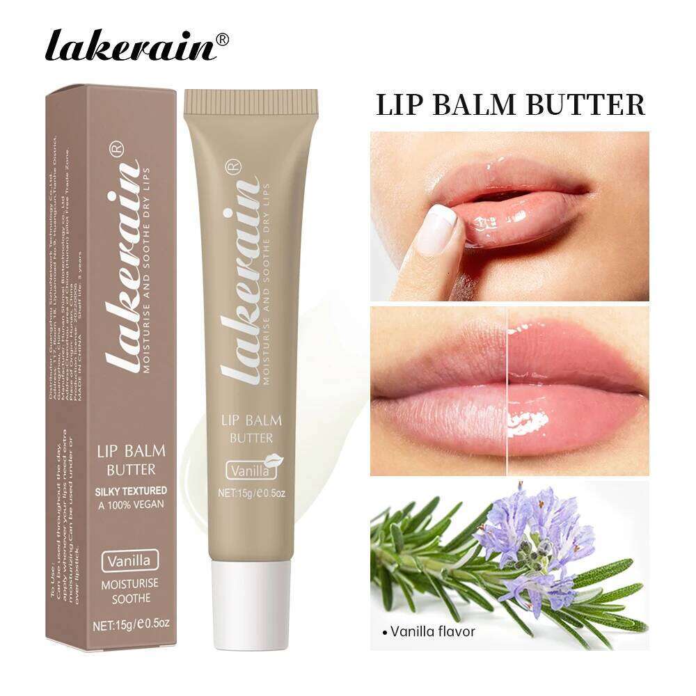 Moisturizing Balm Day/Night Hydrating Mask Shea Butter Vanilla Brown Sugar Jelly Lip Oil Gel Improves Dry Lips W260311