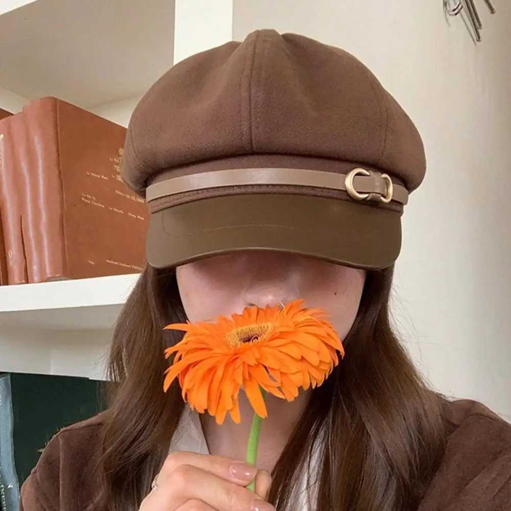 1pcs Retro British Style Beret for Women Versatile Octagonal Newsboy Cap for Big Head Circumference Spring Autumn Hat1pcs H260312 - view 3