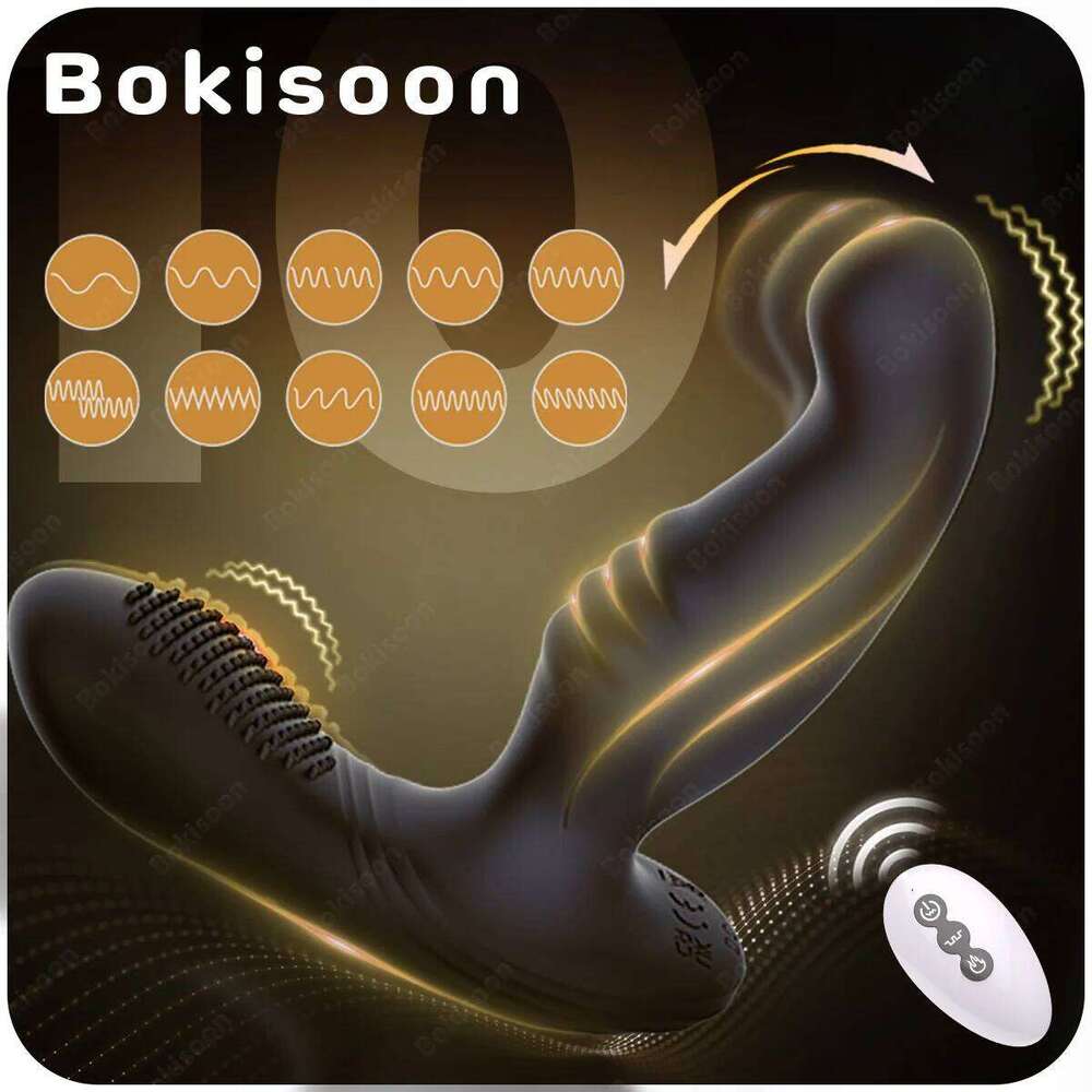 10 Wiggling Butt Plug Prostate Massager Male Men Sex Toy Vibrator Adult Toys Anal Dildo for Couples Z260311