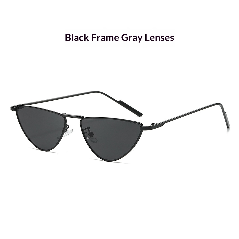 New European, American, Korean style hip-hop sunglasses for men, high-end fashion, cat eye sunglasses for women, UV resistant metal glasses