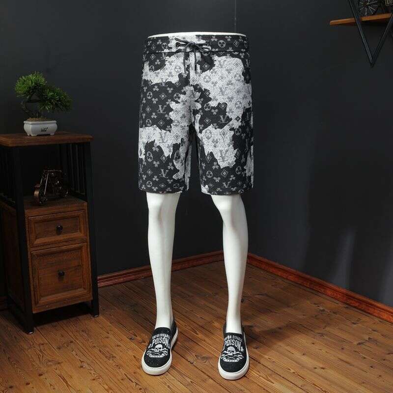 2025 New High-End Summer Men's Casual Shorts, Trendy Brand Jacquard Pants, Mid-Length Slim Fit Plus Size Shorts For Outdoor Wear Asia Size
