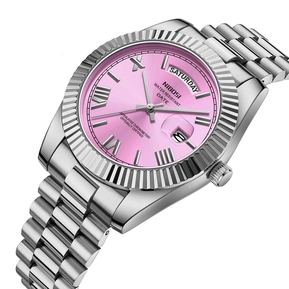 NIBOSI Fashion Day Date Miyota Quartz Men Watch Top Brand Luxury Wristwatch Waterproof Steel Male Clocks Reloj Hombre