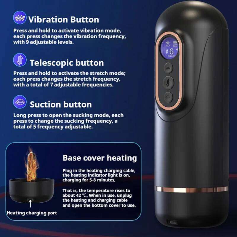 utomatic Male Masturbator with 9 Sucking Thrusting Rotating Modes Heating Stroker Blowiob Machine LCD Display Sex Toy for Menuto Z260312