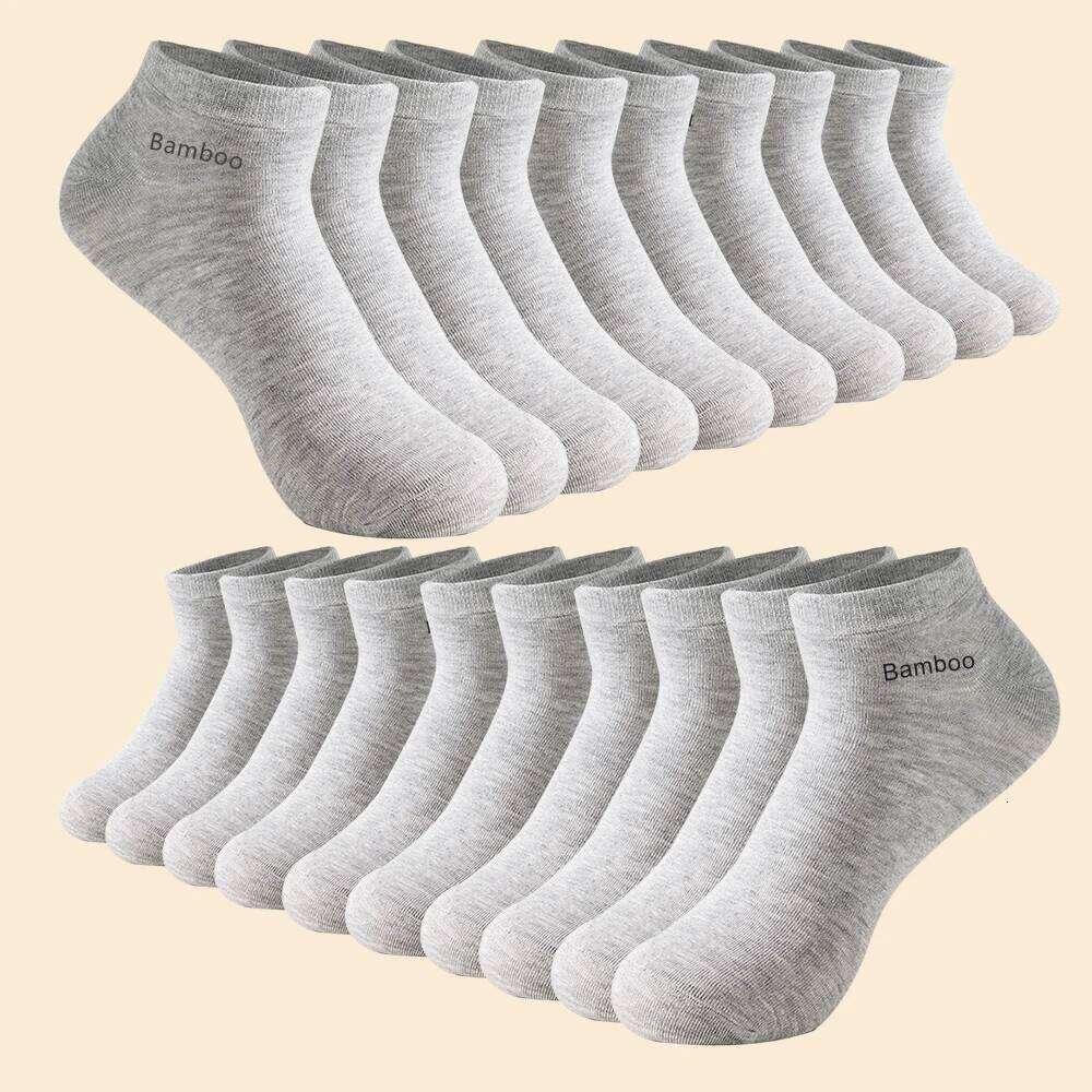 10 pairs High Quality Men's Bamboo Fiber Summer Thin Sweat Absorbent Deodorant Men Business Casual Formal Black Socks Gift Z260312