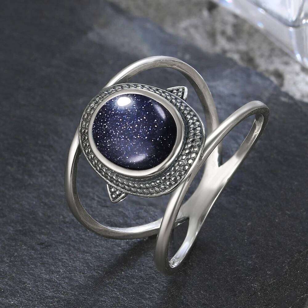 Luxury Natural 8*10MM Tiger's Eye Stone Rhodochrosite Rings Gemstone Fine Jewelry Gift 925 Sterling Silver Ring for Men Women H260312