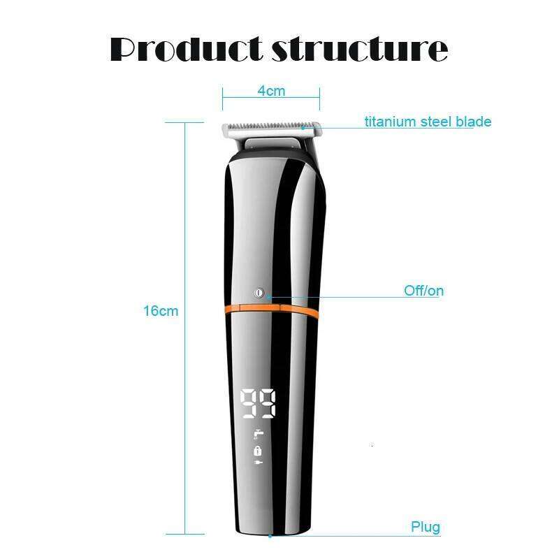 Kemei 5898 Digital Display 5 in 1 for Men Eyebrow Beard Trimmer Electric Hair Clipper Grooming Kit Haircut C260312