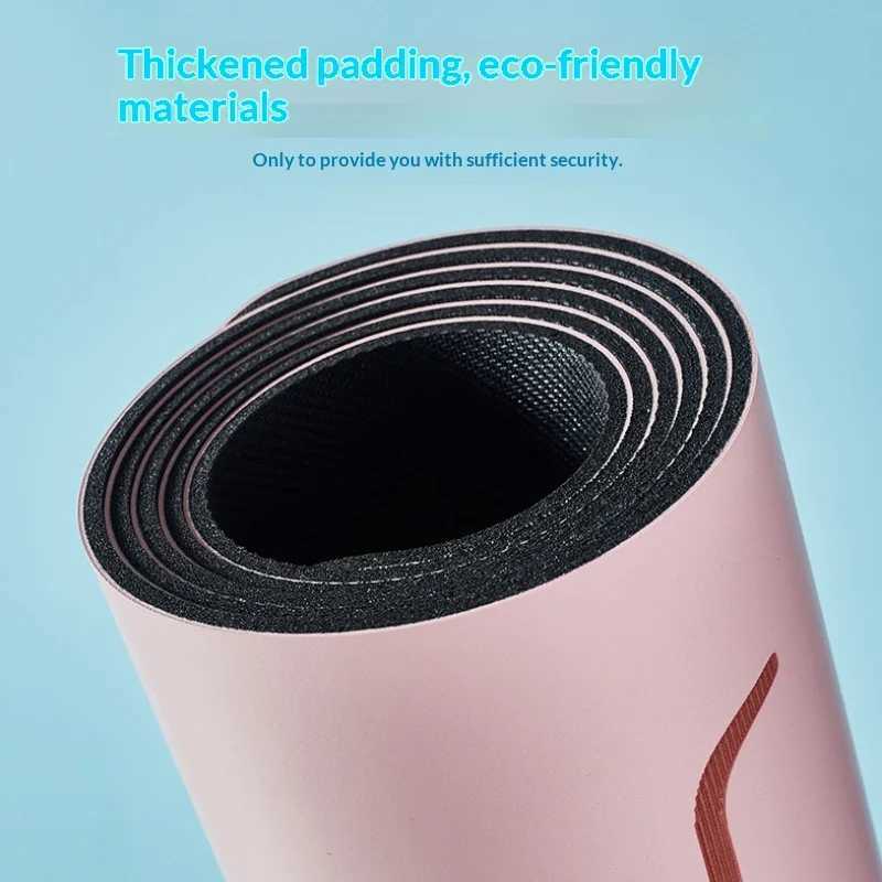 Eco Friendly Natural Rubber Yoga Mat PU Extra Thick Extra Wide Non Slip PROfESSional Pilates Workout Exercise Mat blue M260312