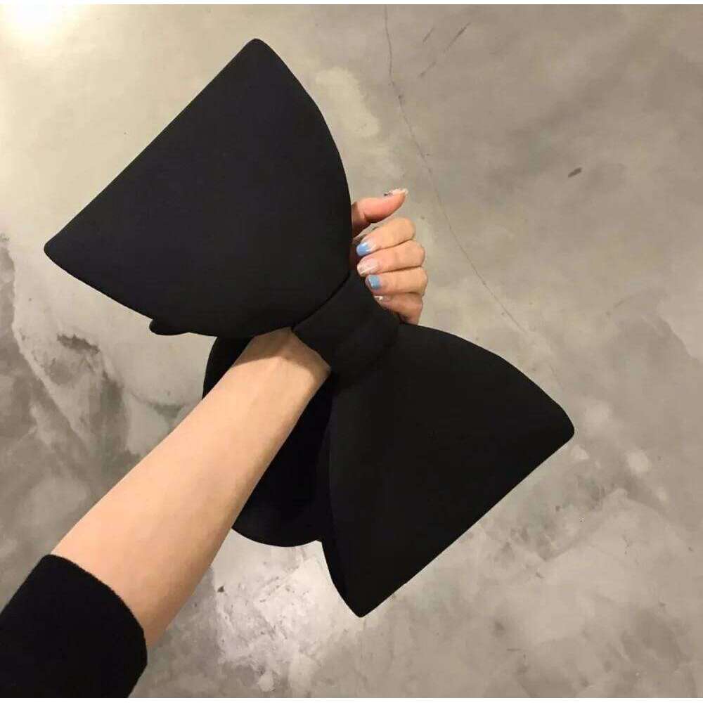Women Space Cotton Handbag Purse Wedding Totes Clutches Cocktail Party Bowknot Korean Style Black Vintage Chic Fashion Strap BAG WONST