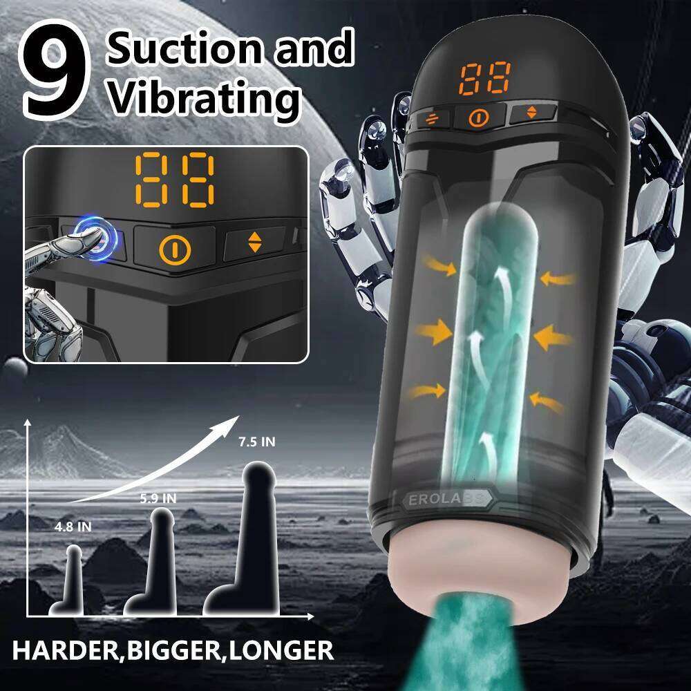 APP Control Telescopic Blowjob Sucking Vagina Pocket Machines Male Masturbation Cup Adult Sex Toys for Men Z260312