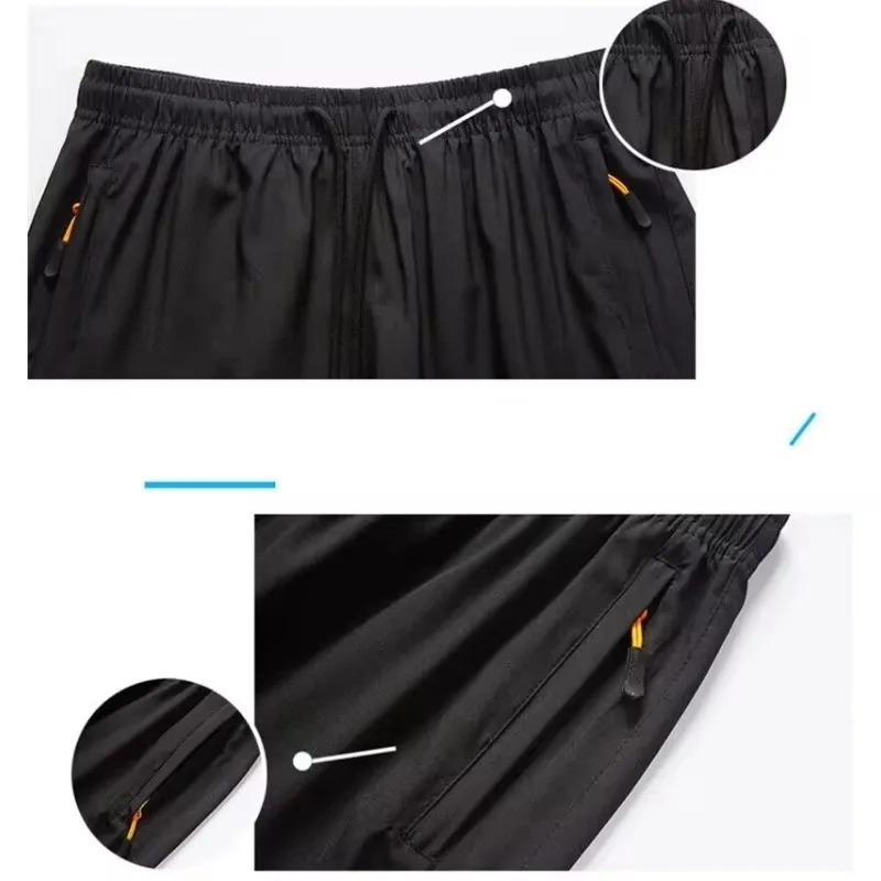 Sports Shorts Man Summer Ice Silk Beach Pants Casual Loose Thin Basketball Running Gym Clothing Sweat Wicking Hygroscopic 260228