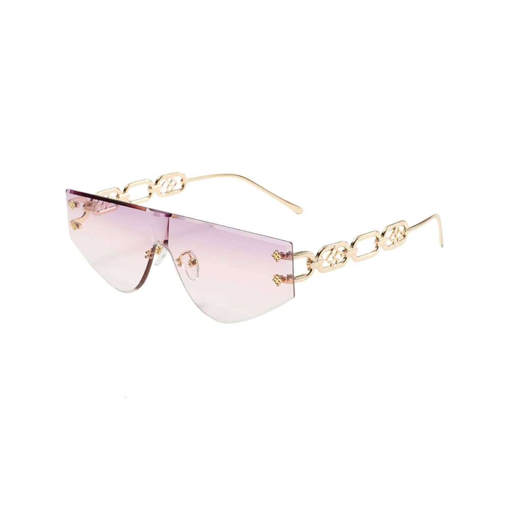 New Square Frameless Fashion Mirror Sun Retro Sunglasses