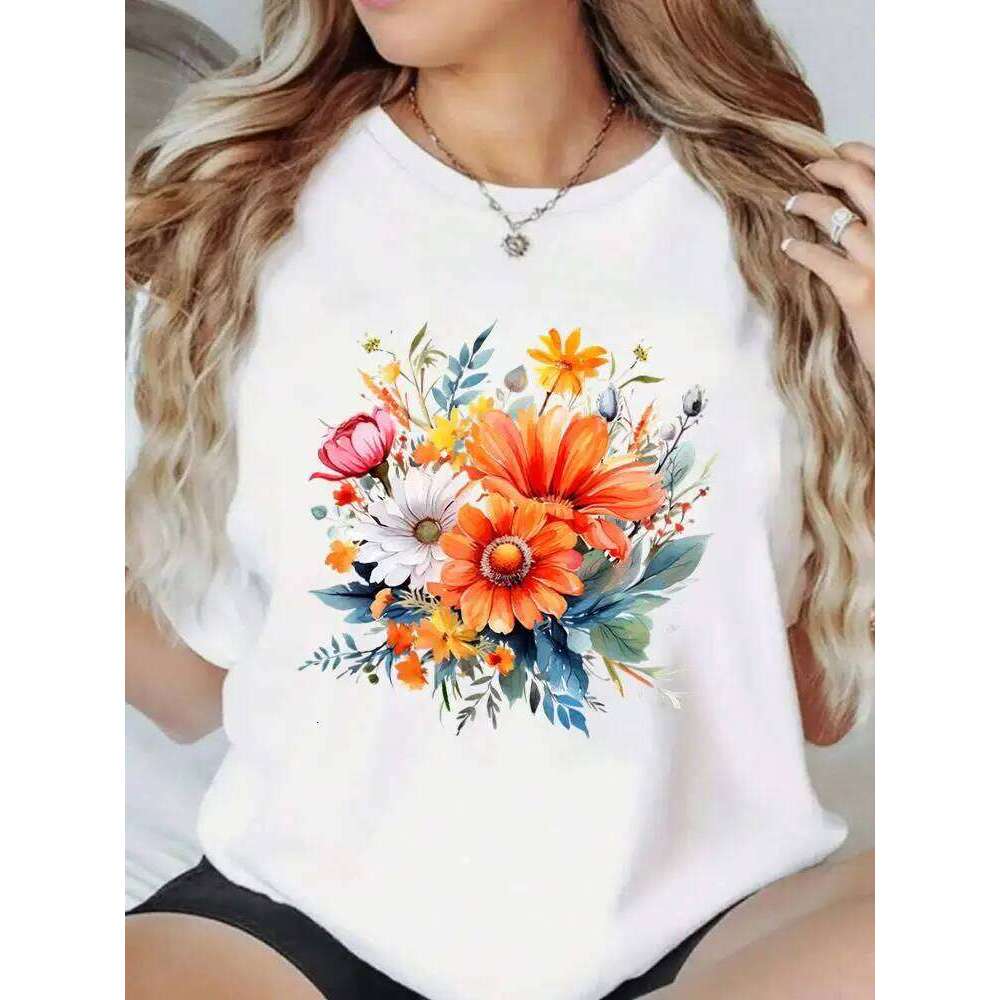 Love Heart Trend Style Short Sleeve Tees Popular Casual Women Graphic T Clothing Fashion Clothes Print O-neck T-shirts Z260312