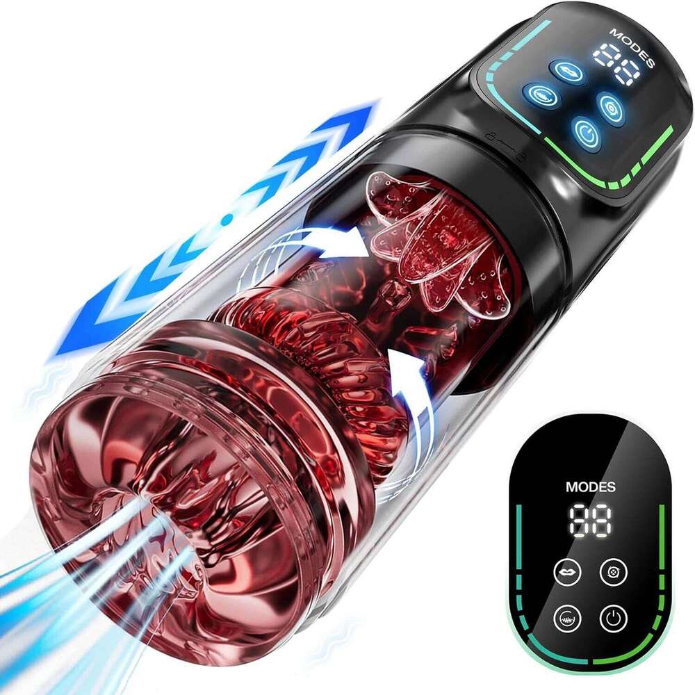 Automatic Telescopic Thrusting Male Masturbator Cup Sucking Vibrating Masturbation Vagina Pusssy Blowjob Adult Sex Toys for Men Z260312